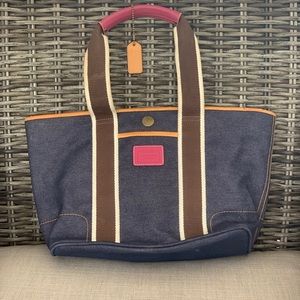 Coach Hampton mini tote in denim
